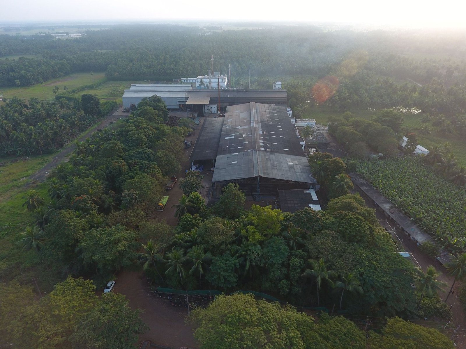 Aerial view of the Padmasree Steels plant at Devarapalli